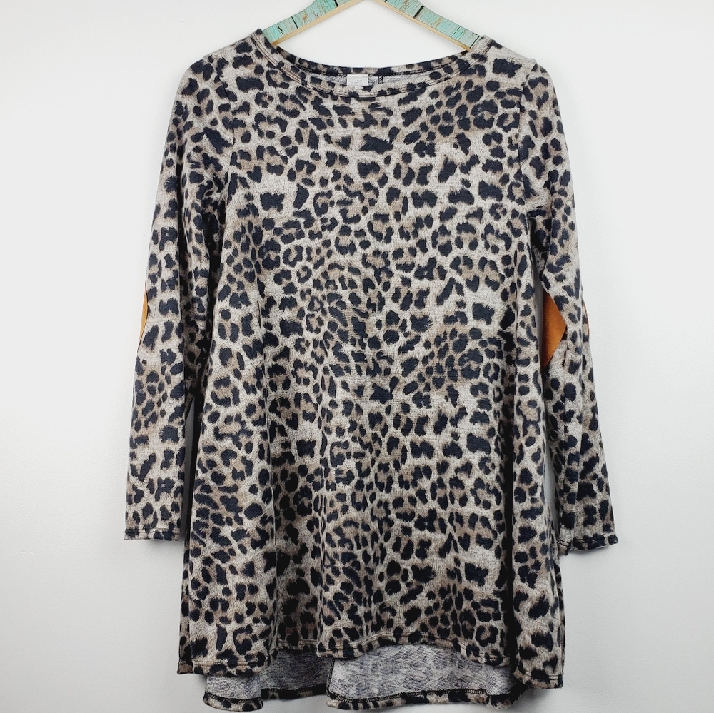 Leopard Print Faux Suede Elbow Patches USA Made S